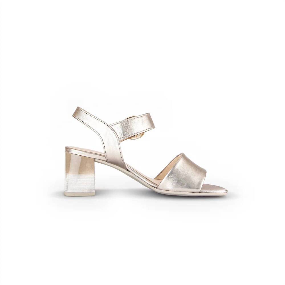 NEW GABOR women's open toe sandal in satin metallic
